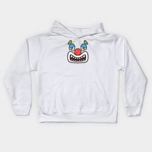 Funny Clown Face Cartoon Illustration Kids Hoodie